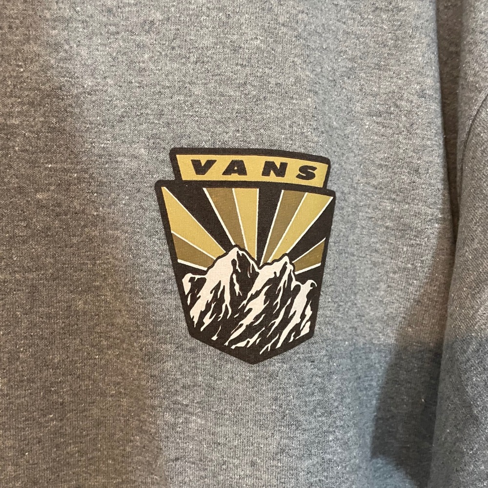 Vans Mountain Range Graphic Tee Mens Large Gray Short Sleeve T Shirt Skater NEW - Picture 3 of 5